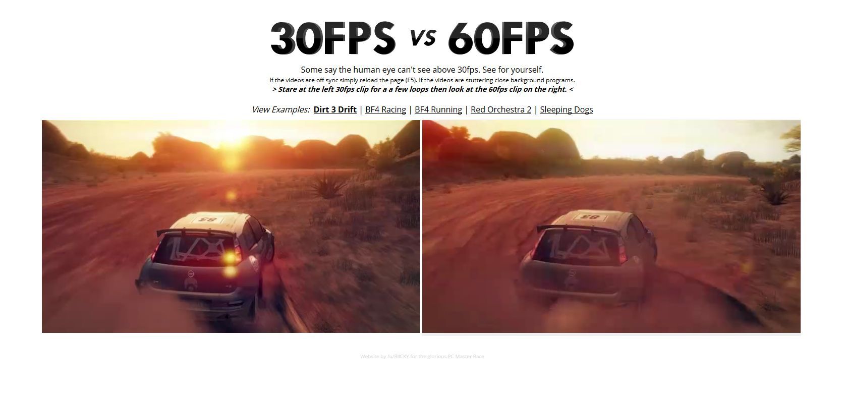 30 FPS vs 60 FPS