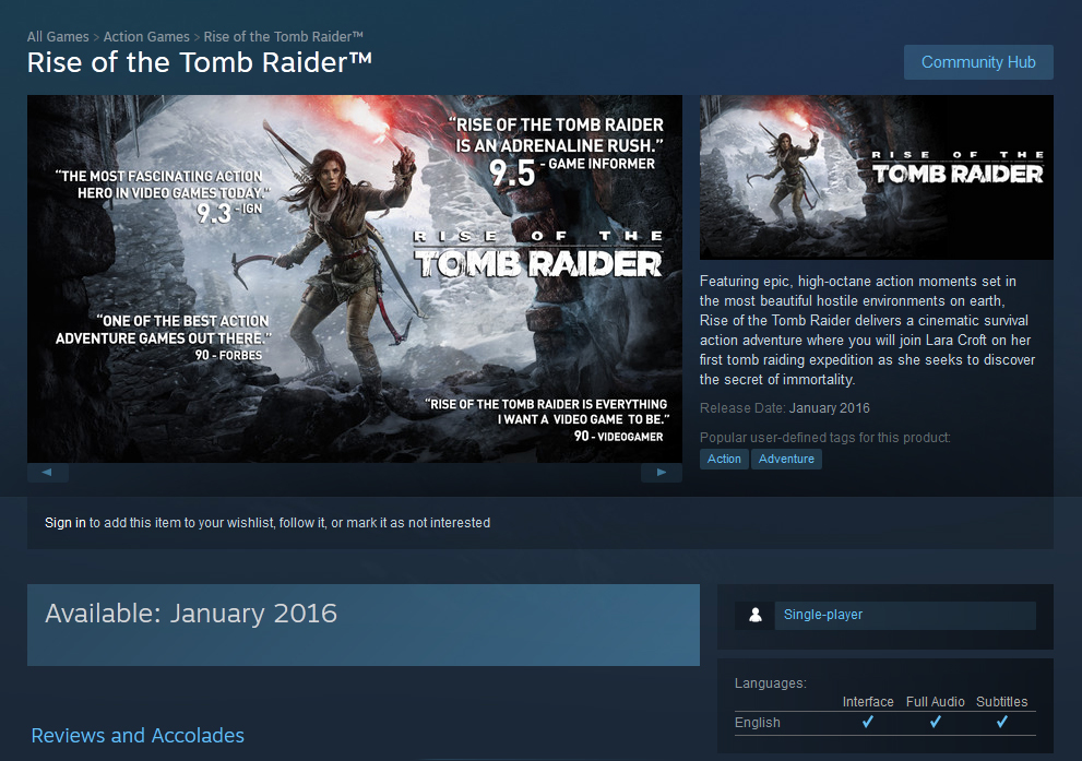 Rise of The Tomb Raider