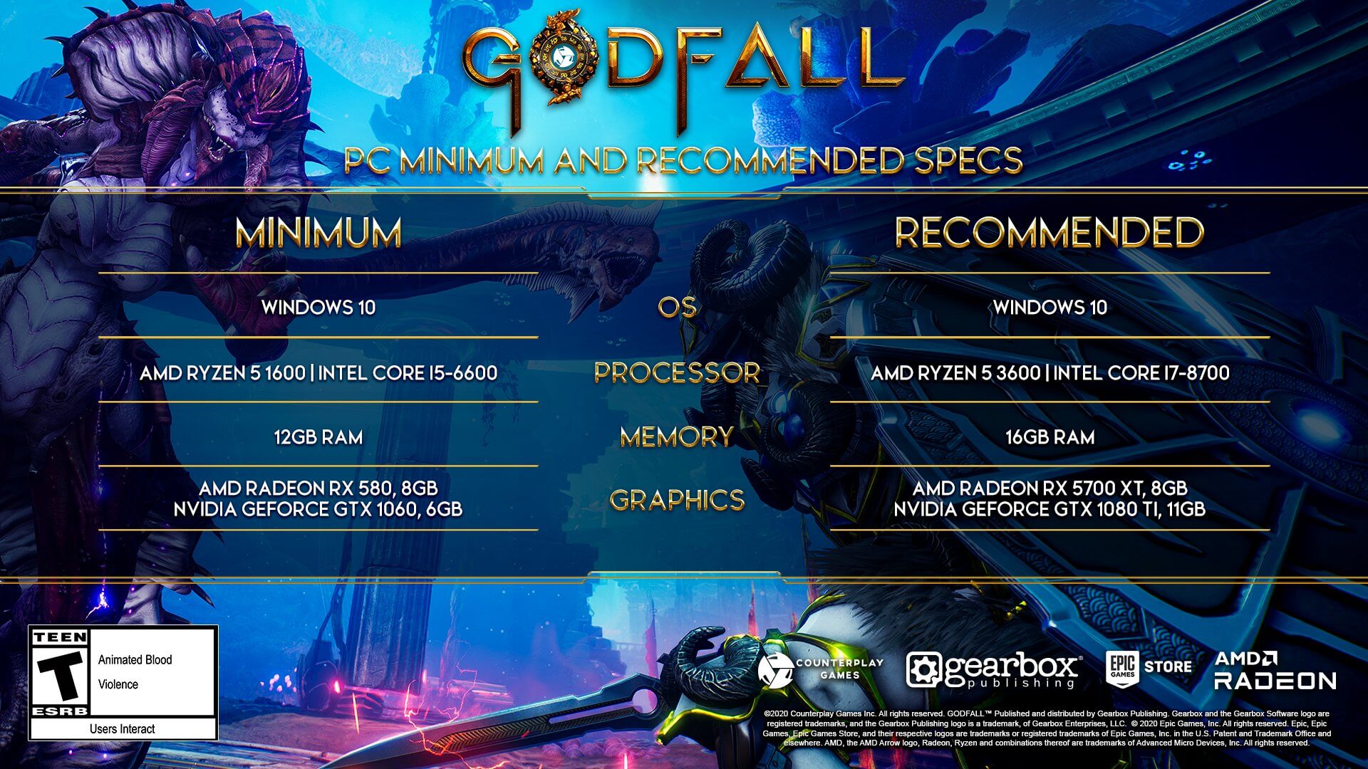 cerințe de sistem Godfall