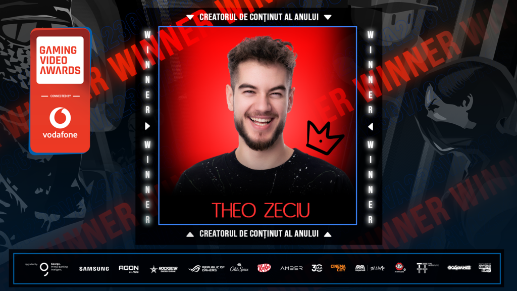 Theo Zeciu câștigă distincția de Creator de conținut al anului la Gaming Video Awards 2023. Lista completă a câștigătorilor