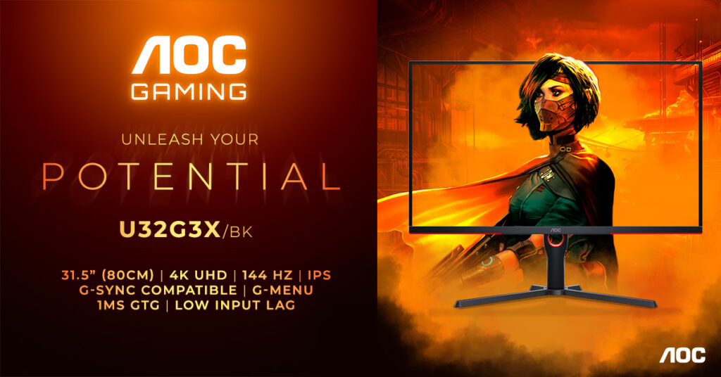 AGON by AOC lansează monitoarele 4K de gaming U27G3X/BK și U32G3X/BK