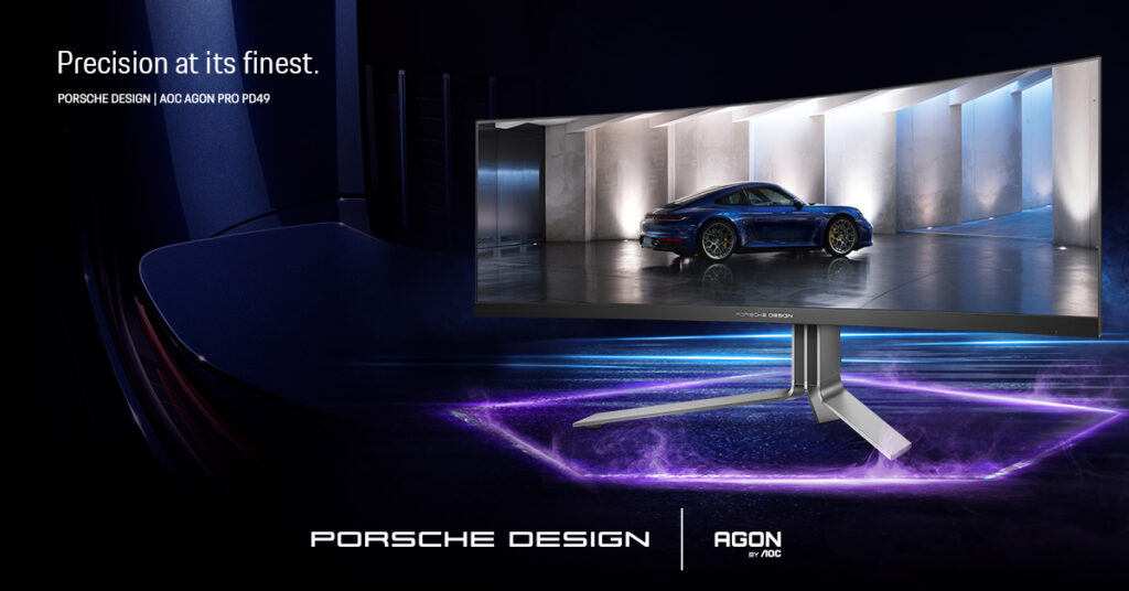 PD49 este un monitorul de gaming curbat cu design inspirat de mașinile sport Porsche
