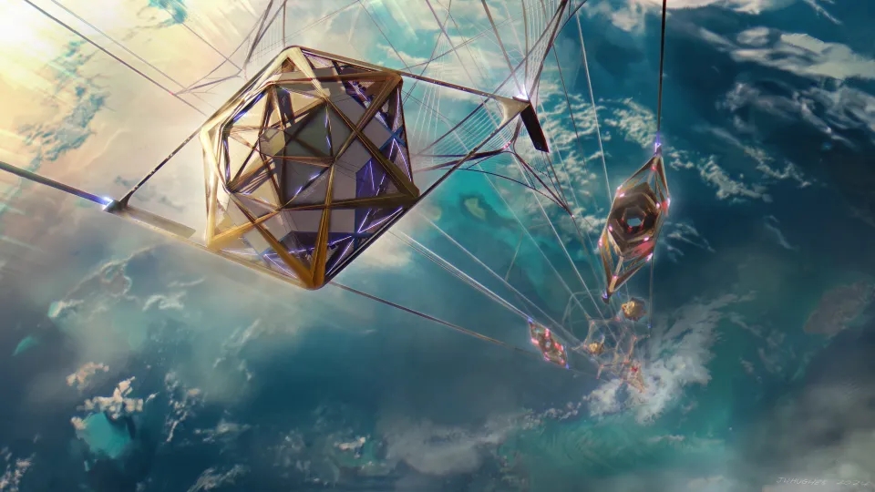Imagine Joc Cum ar arăta un sistem de transport cosmic SF inspirat din jocuri video. Planurile reale ale unui arhitect britanic | 2review.ro