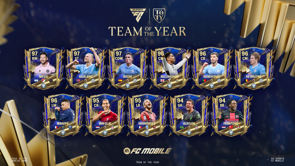 Selecționata Team of the Year este acum disponibilă în EA SPORTS FC Mobile