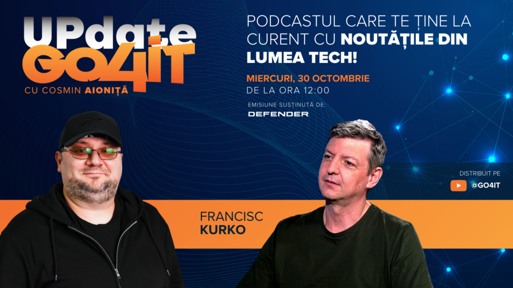 Imagine Joc Cosmin Aioniță prezintă „Update Go4it” #6 cu invitatul Francisc Kurko: AI-ul este doar o bulă | 2review.ro