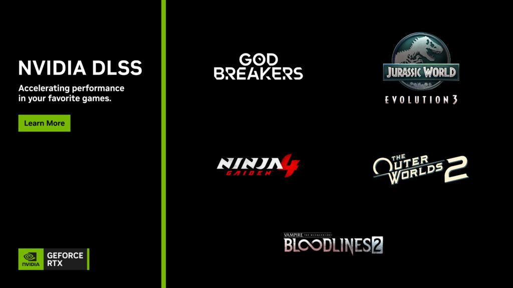 Imagine Joc DLSS 4, disponibil acum în The Outer Worlds 2, Vampire: The Masquerade – Bloodlines 2 și Jurassic World Evolution 3 | 2review.ro