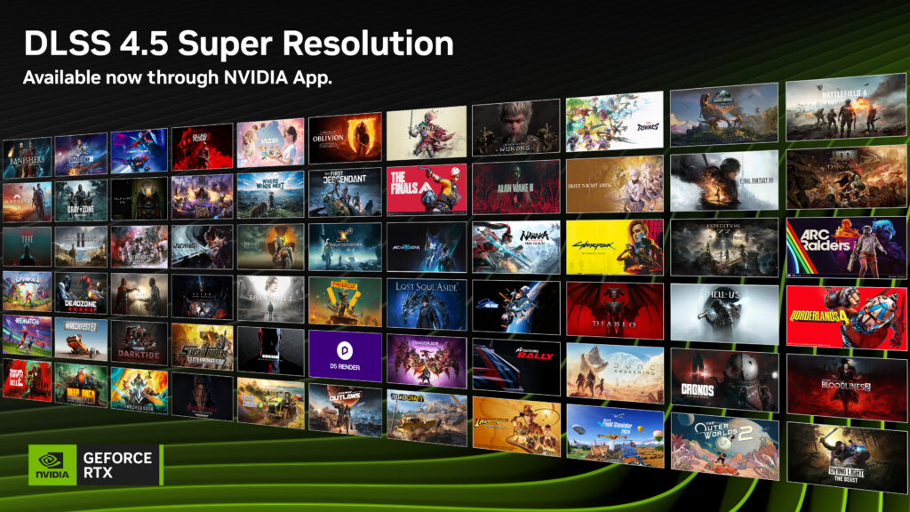 Imagine Joc DLSS 4.5 Super Resolution, disponibil acum prin actualizări pentru NVIDIA App și dezvoltatori | 2review.ro