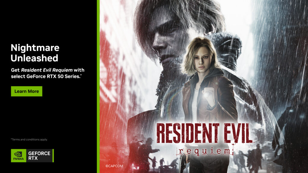 Imagine Joc Bundle-ul Resident Evil Requiem GeForce RTX Seria 50, disponibil acum. Ce jocuri noi se lansează cu DLSS 4 | 2review.ro
