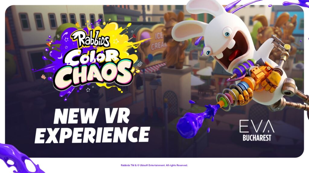 Imagine Joc Cu ocazia Zilei Copilului, familiile intră în bătălii cu vopsea în noul joc VR Rabbids: Color Chaos la EVA București | 2review.ro