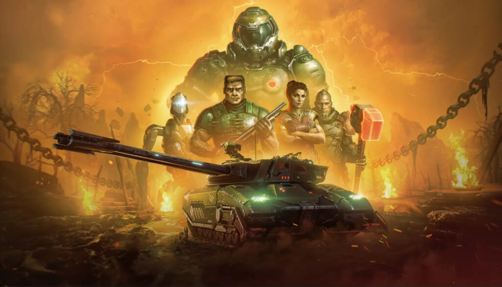Imagine Joc World of Tanks se dezlănțuie cu un Battle Pass special inspirat din seria DOOM | 2review.ro